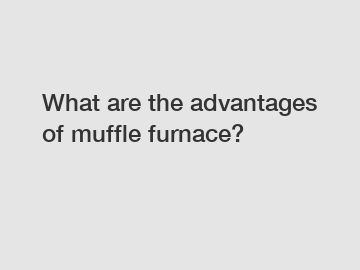 What are the advantages of muffle furnace?