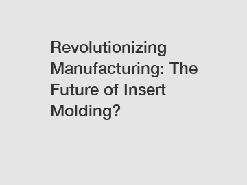 Revolutionizing Manufacturing: The Future of Insert Molding?