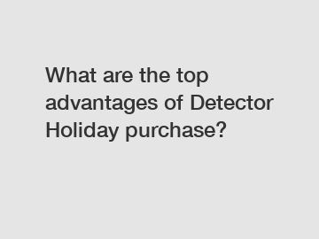 What are the top advantages of Detector Holiday purchase?