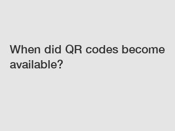 When did QR codes become available?