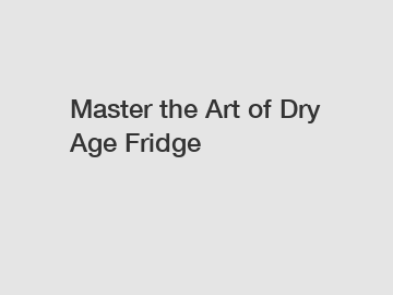 Master the Art of Dry Age Fridge