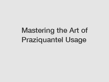 Mastering the Art of Praziquantel Usage