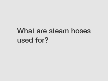 What are steam hoses used for?
