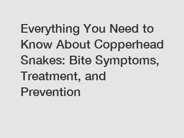 Everything You Need to Know About Copperhead Snakes: Bite Symptoms, Treatment, and Prevention