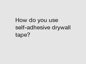 How do you use self-adhesive drywall tape?