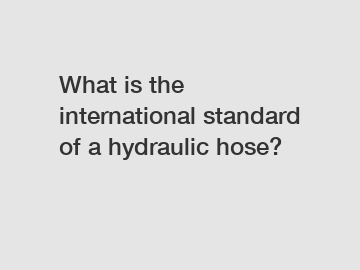 What is the international standard of a hydraulic hose?
