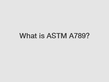 What is ASTM A789?