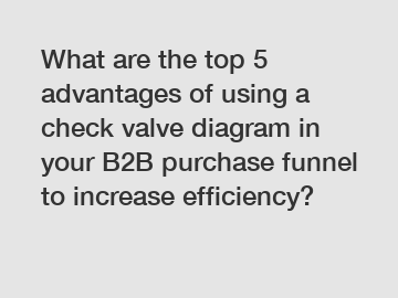 What are the top 5 advantages of using a check valve diagram in your B2B purchase funnel to increase efficiency?