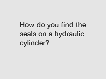 How do you find the seals on a hydraulic cylinder?