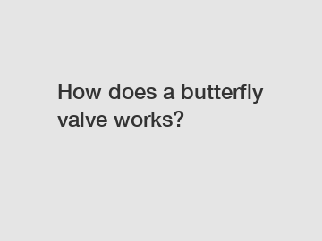 How does a butterfly valve works?