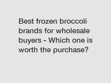 Best frozen broccoli brands for wholesale buyers - Which one is worth the purchase?