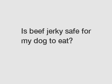 Is beef jerky safe for my dog to eat?