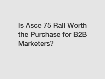 Is Asce 75 Rail Worth the Purchase for B2B Marketers?