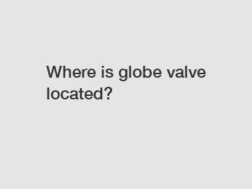 Where is globe valve located?