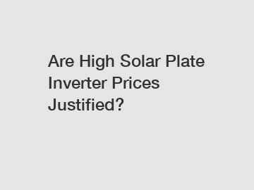 Are High Solar Plate Inverter Prices Justified?