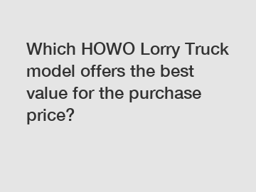 Which HOWO Lorry Truck model offers the best value for the purchase price?