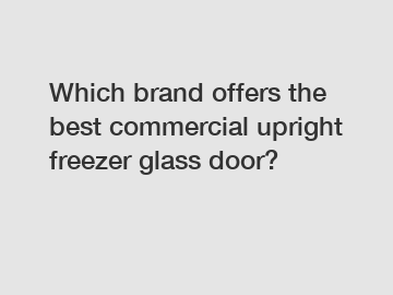 Which brand offers the best commercial upright freezer glass door?