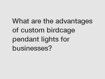 What are the advantages of custom birdcage pendant lights for businesses?