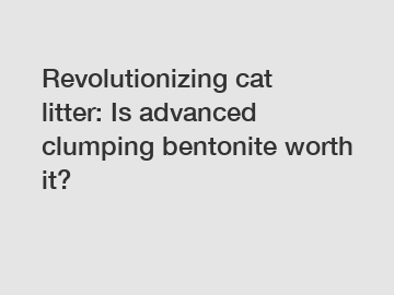 Revolutionizing cat litter: Is advanced clumping bentonite worth it?