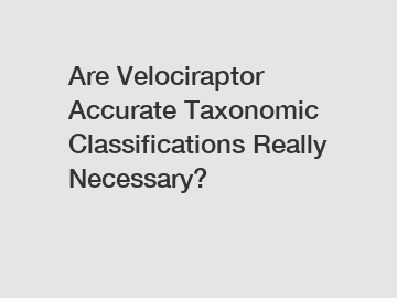 Are Velociraptor Accurate Taxonomic Classifications Really Necessary?