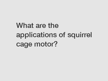 What are the applications of squirrel cage motor?