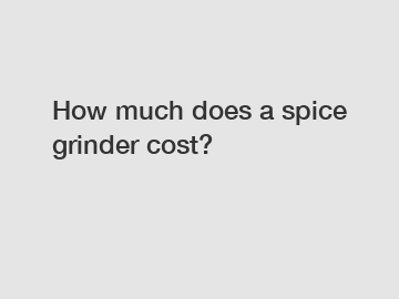 How much does a spice grinder cost?