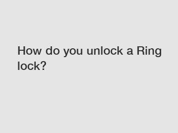 How do you unlock a Ring lock?