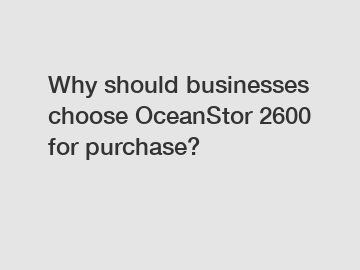 Why should businesses choose OceanStor 2600 for purchase?