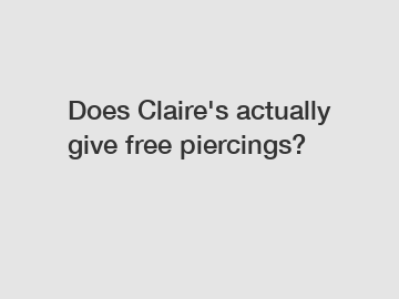 Does Claire's actually give free piercings?