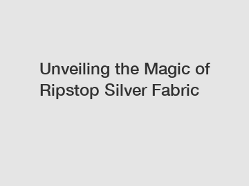 Unveiling the Magic of Ripstop Silver Fabric