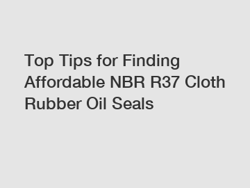 Top Tips for Finding Affordable NBR R37 Cloth Rubber Oil Seals