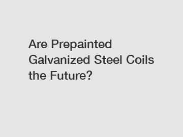 Are Prepainted Galvanized Steel Coils the Future?