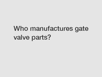 Who manufactures gate valve parts?