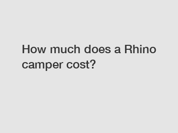 How much does a Rhino camper cost?