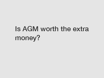 Is AGM worth the extra money?