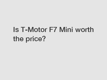 Is T-Motor F7 Mini worth the price?