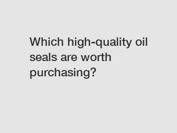 Which high-quality oil seals are worth purchasing?