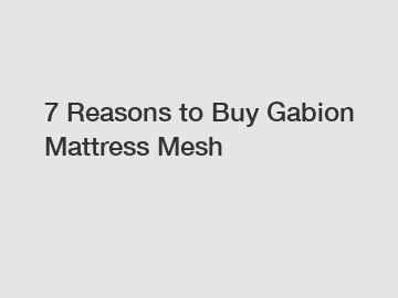 7 Reasons to Buy Gabion Mattress Mesh