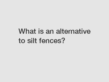 What is an alternative to silt fences?