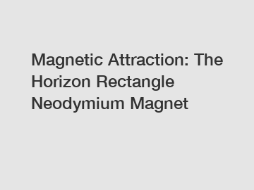 Magnetic Attraction: The Horizon Rectangle Neodymium Magnet