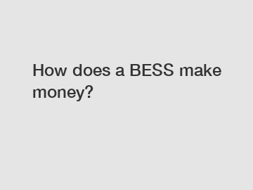 How does a BESS make money?