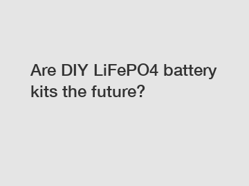 Are DIY LiFePO4 battery kits the future?