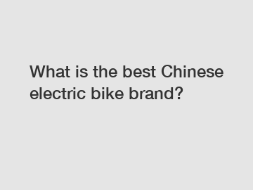 What is the best Chinese electric bike brand?