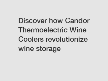 Discover how Candor Thermoelectric Wine Coolers revolutionize wine storage