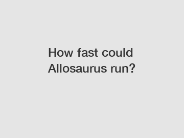 How fast could Allosaurus run?