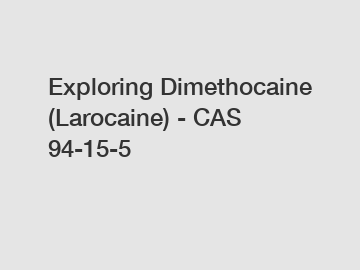 Exploring Dimethocaine (Larocaine) - CAS 94-15-5