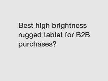 Best high brightness rugged tablet for B2B purchases?