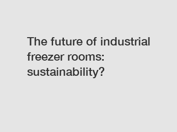 The future of industrial freezer rooms: sustainability?