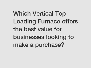 Which Vertical Top Loading Furnace offers the best value for businesses looking to make a purchase?