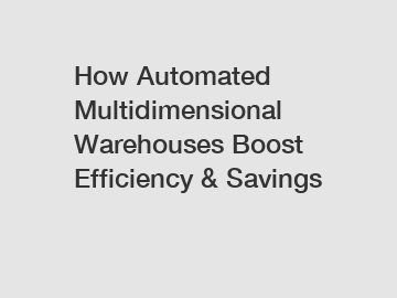 How Automated Multidimensional Warehouses Boost Efficiency & Savings